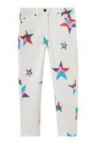 Star-Print Tapered Jeans